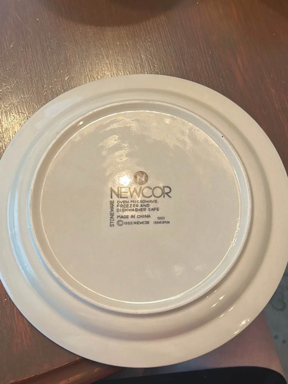 Newcor Homespun stoneware dinner plates- set of 5